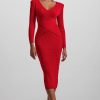 Jersey V-Neck Bodycon Maxi Dress