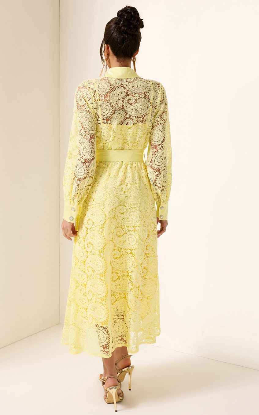 Solid Embroidered Pocket Midi Dress