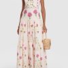 Floral Cami Tapered Waist Midi Dress