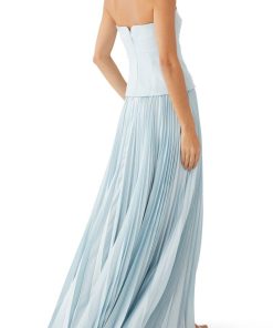 Sweetheart Neck Off-Shoulder Pleated Midi Dress