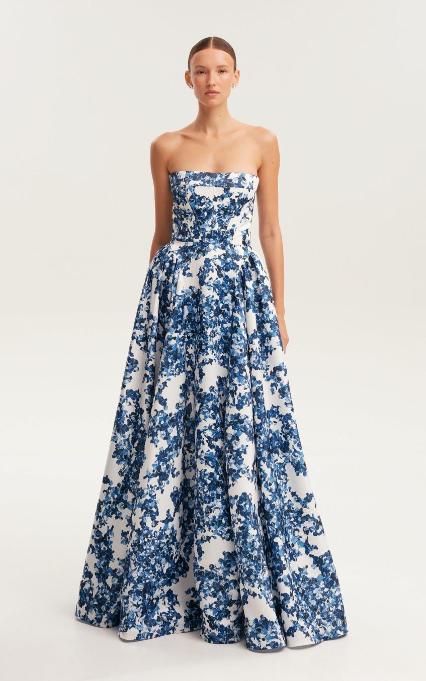 Floral Off-Shoulder Sleeveless Midi Dress