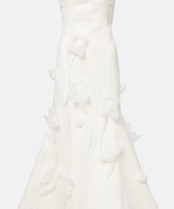 3D Flower Satin Sleeveless Midi Dress