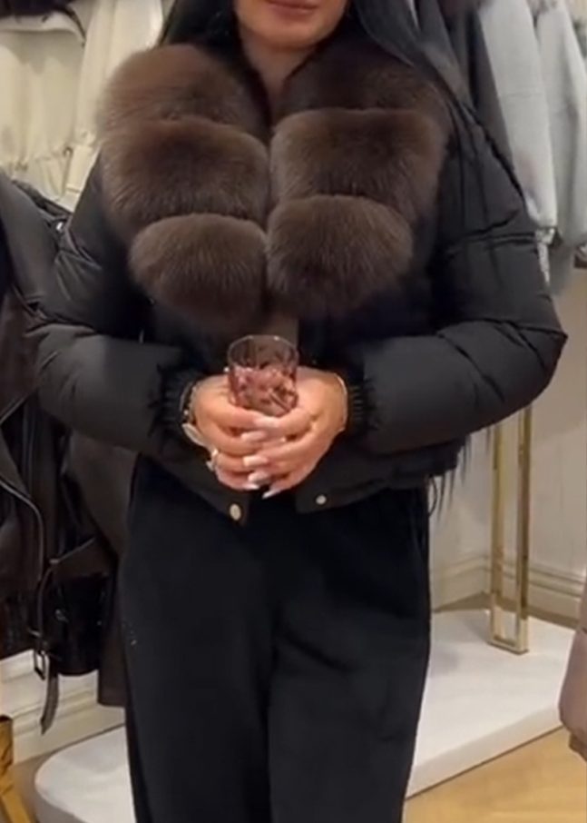 Women Fur Collar Waterproof Casual Cotton Jacket