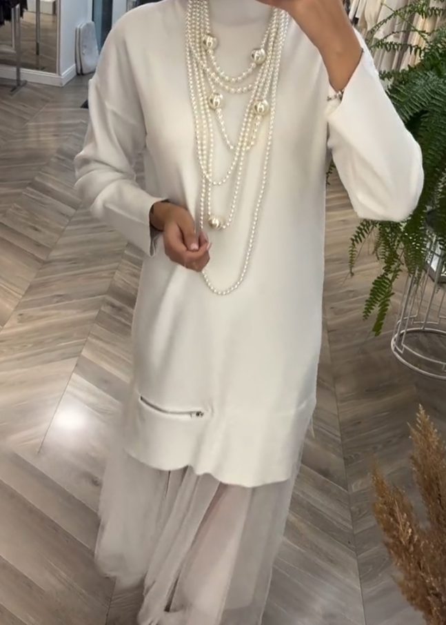 Women Round Neck Zippered Patchwork Mesh Casual Dress