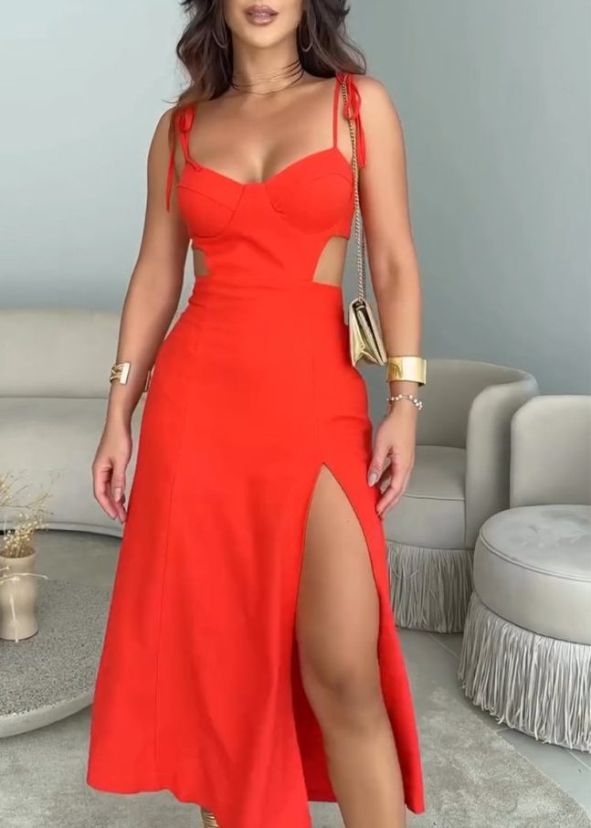 Women's Holiday Hollow Dress